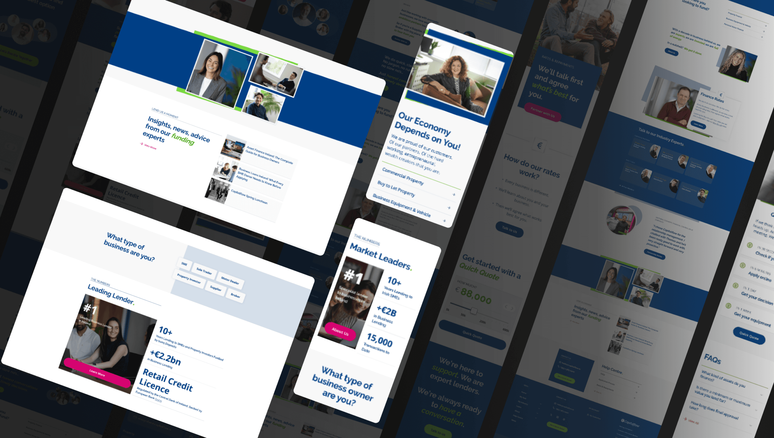 screens from the capitalflow website