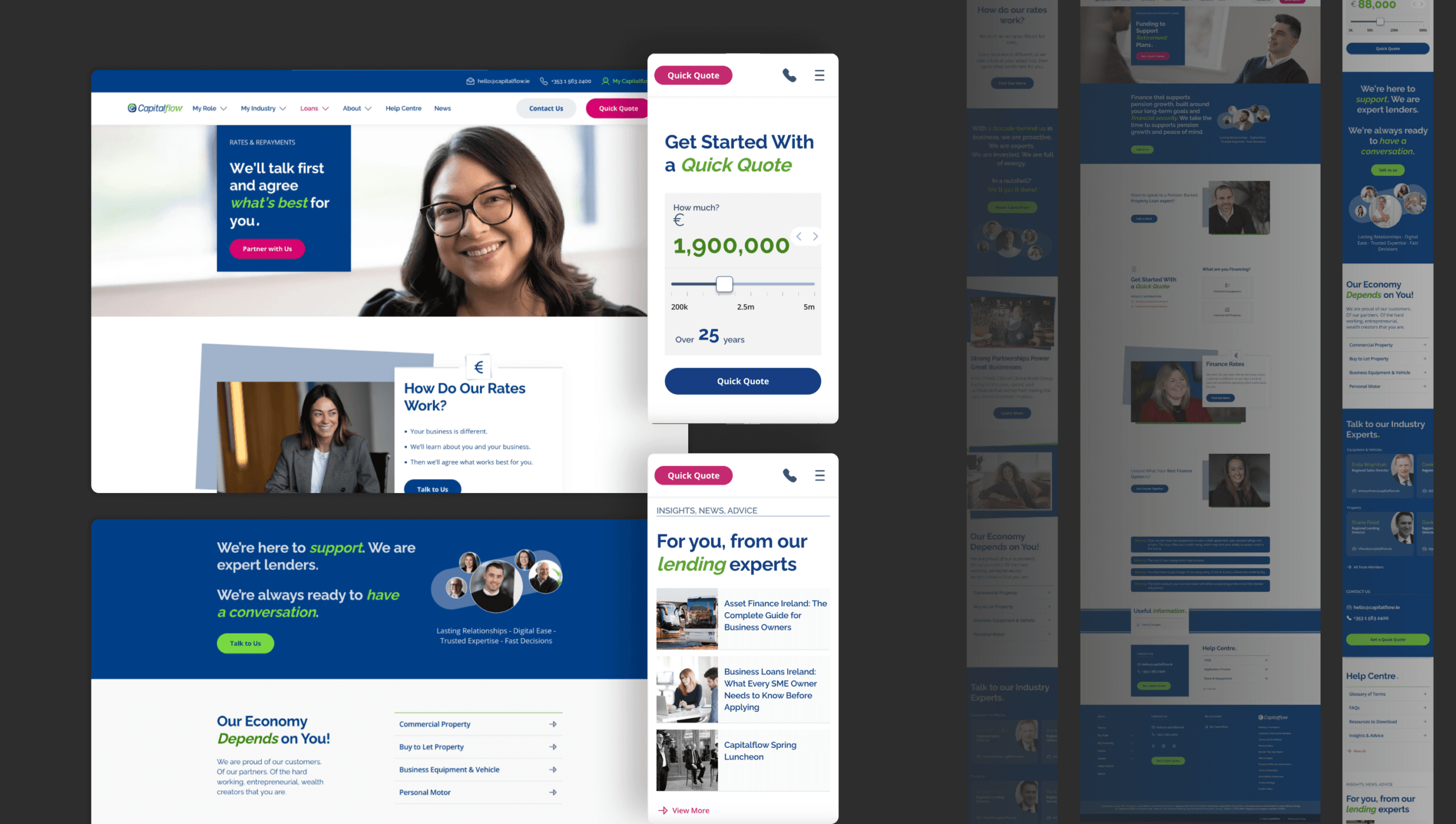 screens from the capitalflow website